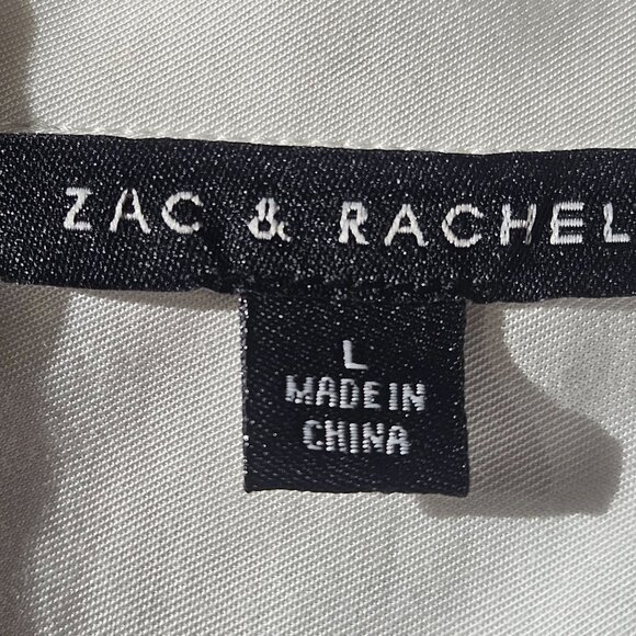 Zac Rachel Women Soft White Button Tunic Shirt Dress L Clean Girl Utility Layer - Picture 5 of 13